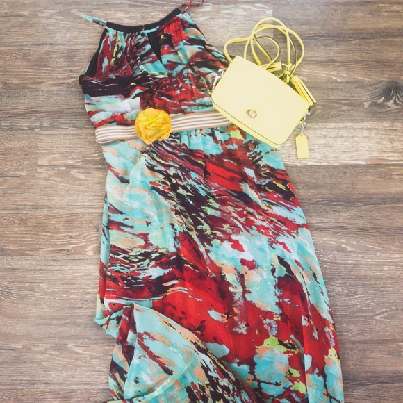 Valerie Bertinelli Dresses & Skirts - Watercolor Flowy Maxi Dress